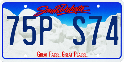 SD license plate 75PS74
