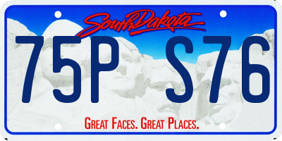 SD license plate 75PS76