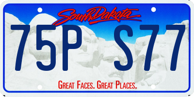 SD license plate 75PS77
