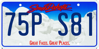 SD license plate 75PS81