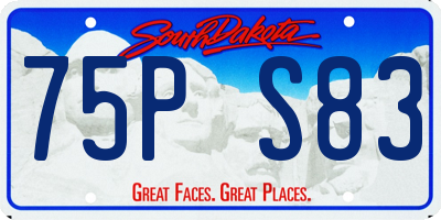 SD license plate 75PS83