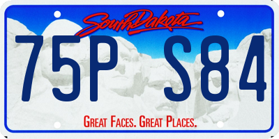 SD license plate 75PS84