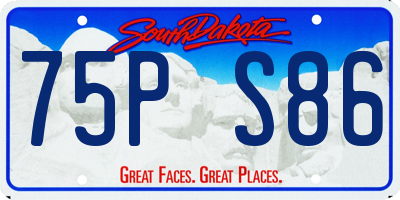 SD license plate 75PS86