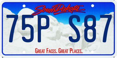 SD license plate 75PS87