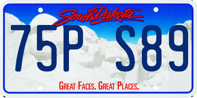 SD license plate 75PS89