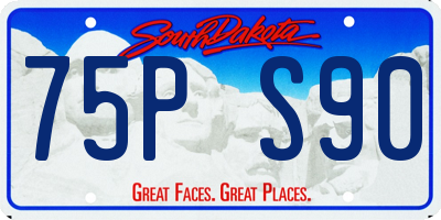 SD license plate 75PS90