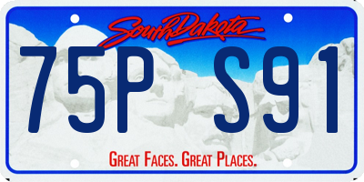 SD license plate 75PS91