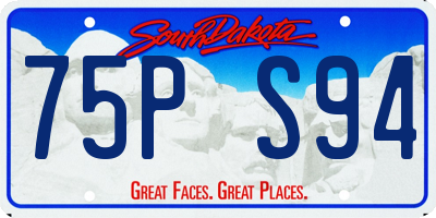 SD license plate 75PS94
