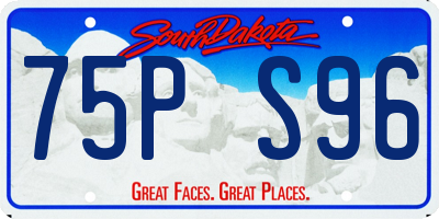 SD license plate 75PS96