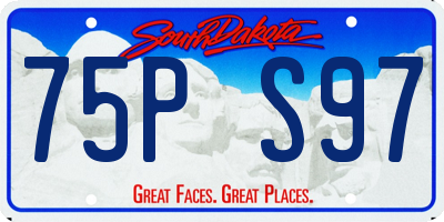 SD license plate 75PS97