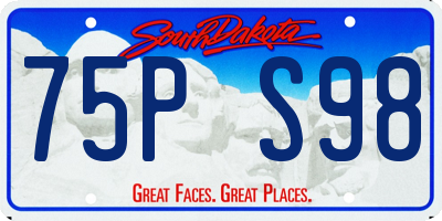 SD license plate 75PS98