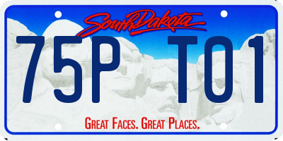 SD license plate 75PT01