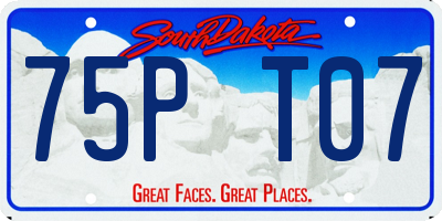 SD license plate 75PT07