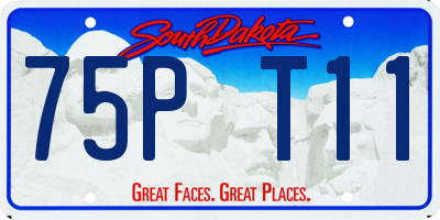 SD license plate 75PT11