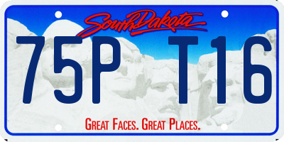 SD license plate 75PT16