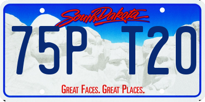 SD license plate 75PT20