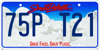 SD license plate 75PT21