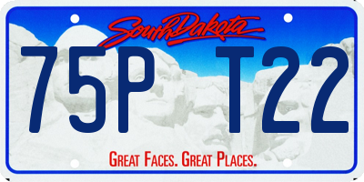 SD license plate 75PT22
