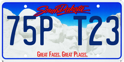 SD license plate 75PT23