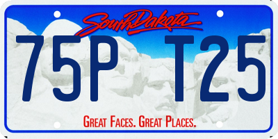 SD license plate 75PT25