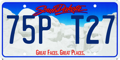 SD license plate 75PT27