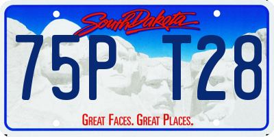 SD license plate 75PT28