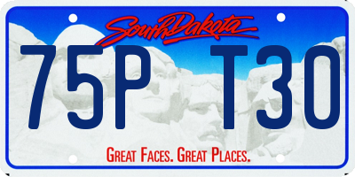 SD license plate 75PT30