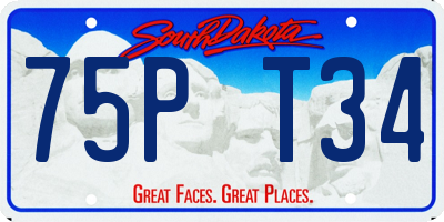 SD license plate 75PT34