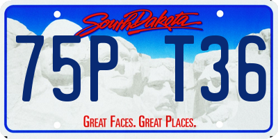 SD license plate 75PT36