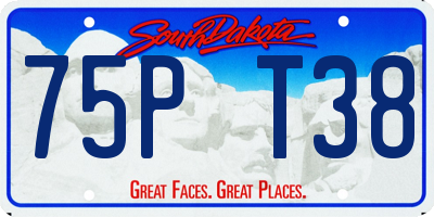 SD license plate 75PT38