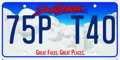 SD license plate 75PT40