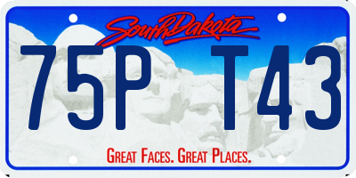 SD license plate 75PT43