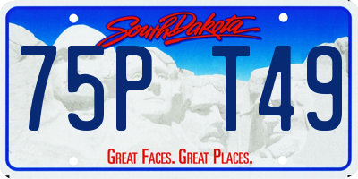 SD license plate 75PT49