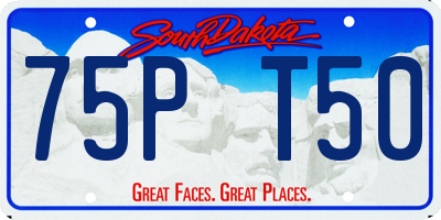 SD license plate 75PT50