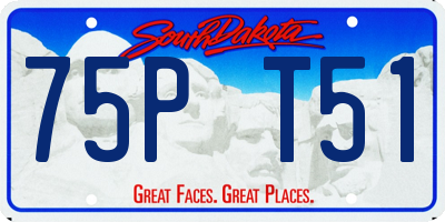 SD license plate 75PT51