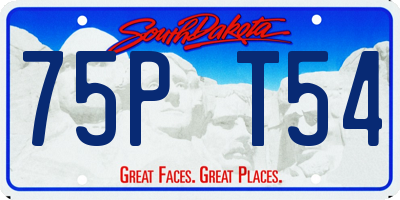 SD license plate 75PT54