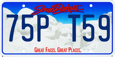 SD license plate 75PT59