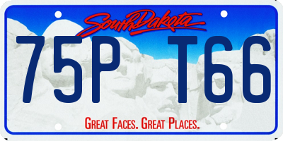 SD license plate 75PT66