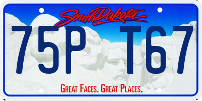 SD license plate 75PT67