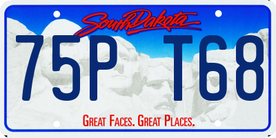 SD license plate 75PT68