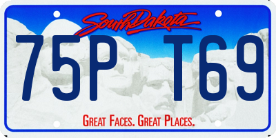 SD license plate 75PT69