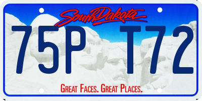 SD license plate 75PT72