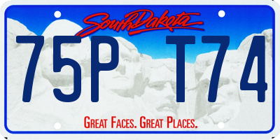 SD license plate 75PT74