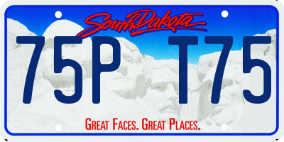 SD license plate 75PT75