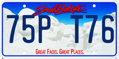 SD license plate 75PT76