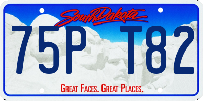 SD license plate 75PT82