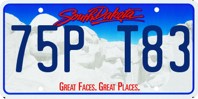 SD license plate 75PT83