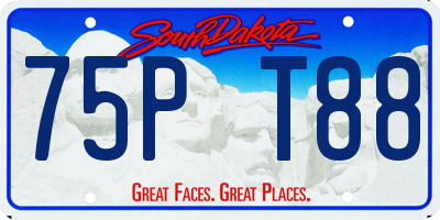 SD license plate 75PT88