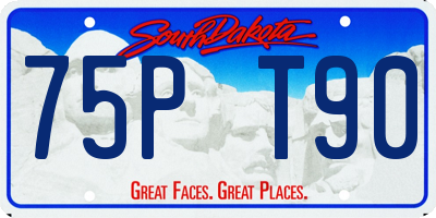 SD license plate 75PT90