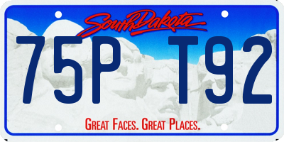SD license plate 75PT92